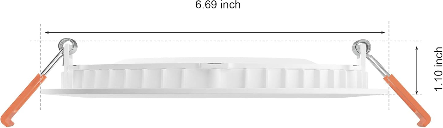 Smart Slim 6 Inch LED Downlight - White and Color Ambiance Color