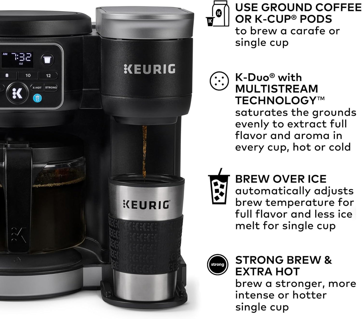 Hot & Iced Single Serve & Carafe Coffee Maker