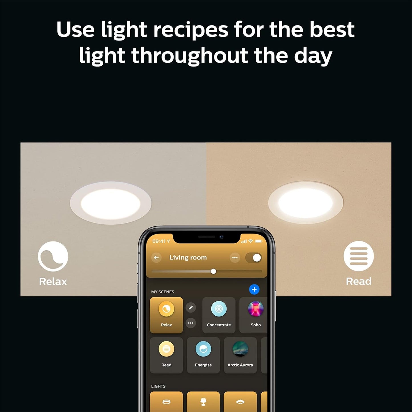 Smart Slim 6 Inch LED Downlight - White and Color Ambiance Color