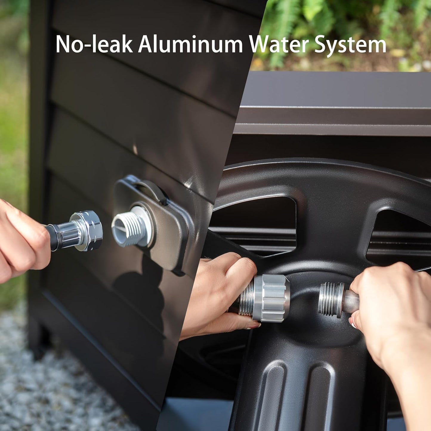 Reel Deck box, Durable Steel Garden Hose Storage Box Cabinet