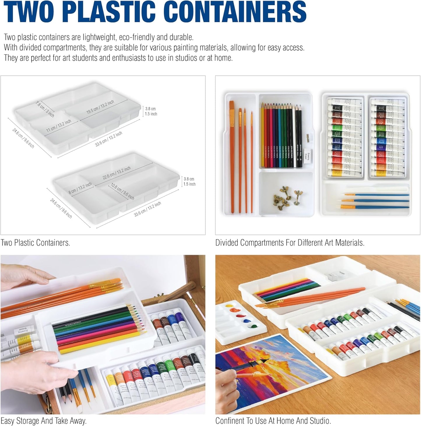 Art Set,55 Pack Painting Supplies Kit with Tabletop Sketch Box Easel